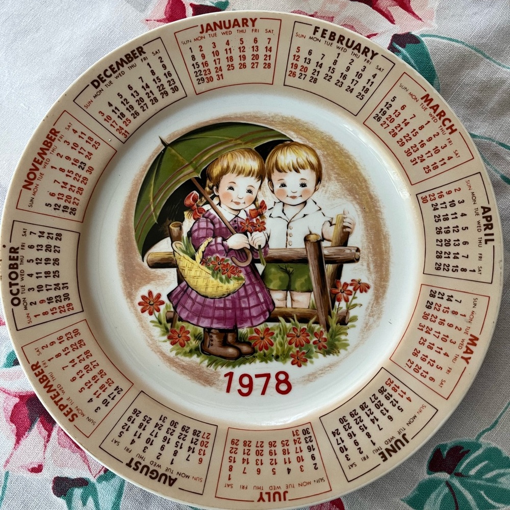 - 1978, CALENDAR Plate, Chadwick Miller, Vintage